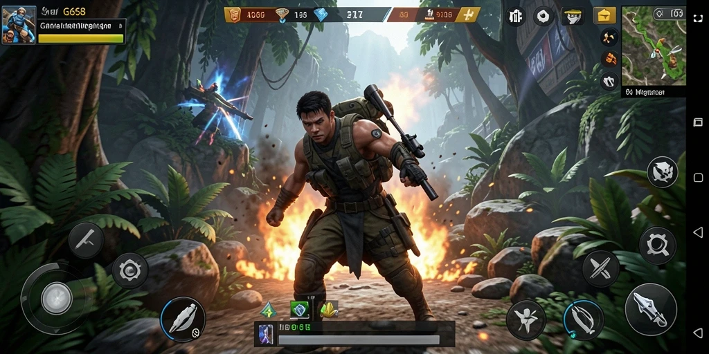 Tampilan gameplay <strong>G668</strong> yang mendebarkan dengan aksi seru di setiap level.