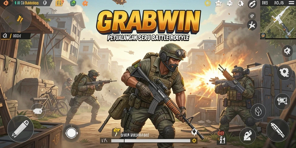 Gameplay mendebarkan dalam pertarungan Battle Royale.