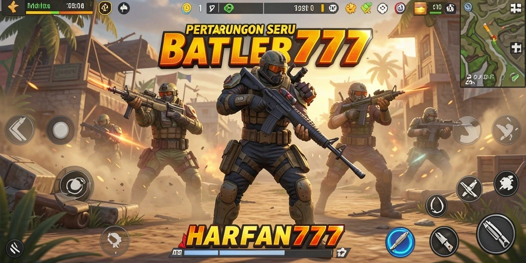 Tampilan gameplay HARAPAN777 yang mendebarkan dalam pertarungan Battle Royale