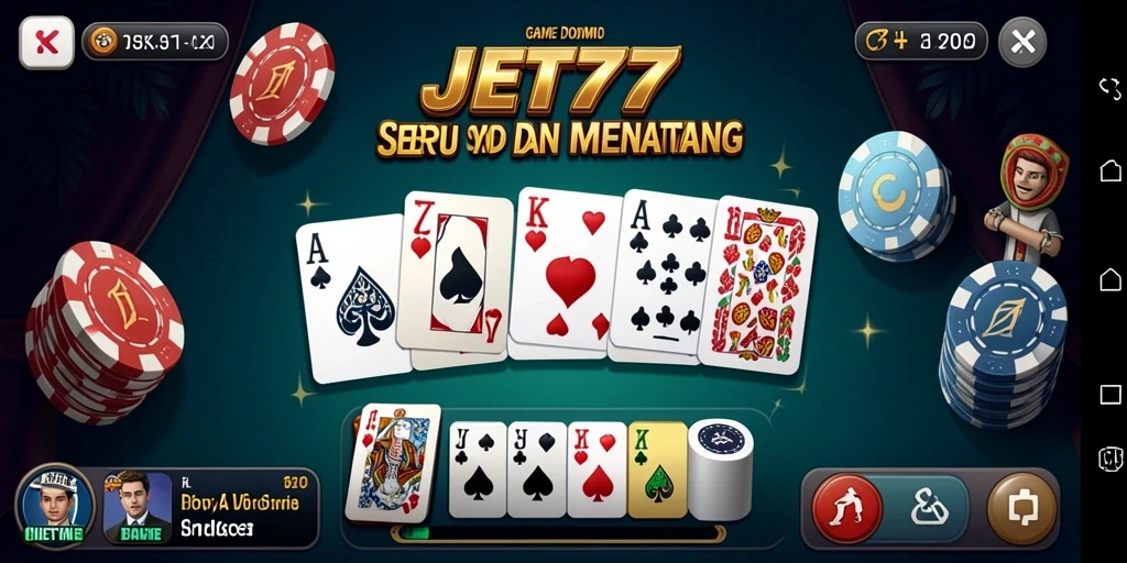 Screenshot gameplay JET77 menampilkan aksi seru permainan Domino.