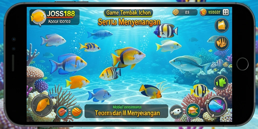 Tampilan gameplay JOSS188 saat menangkap ikan.