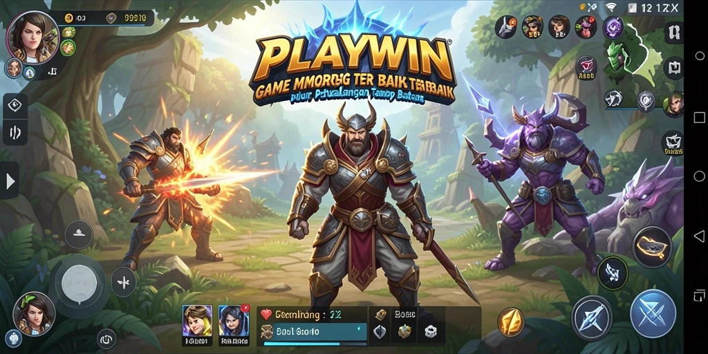 Screenshot gameplay <strong>PLAYWIN</strong> menampilkan aksi seru di dunia MMORPG.