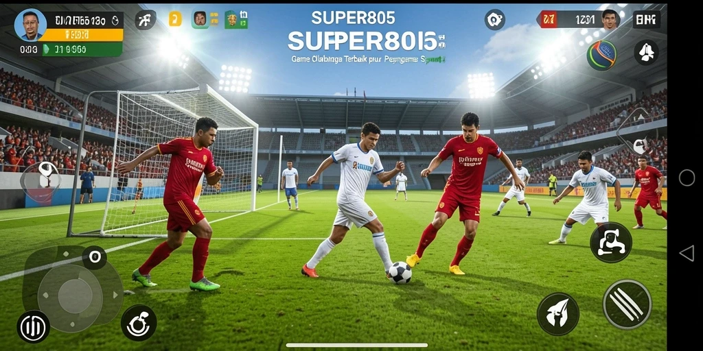 Tangkapan layar utama SUPER805 menampilkan aksi seru dalam game olahraga.